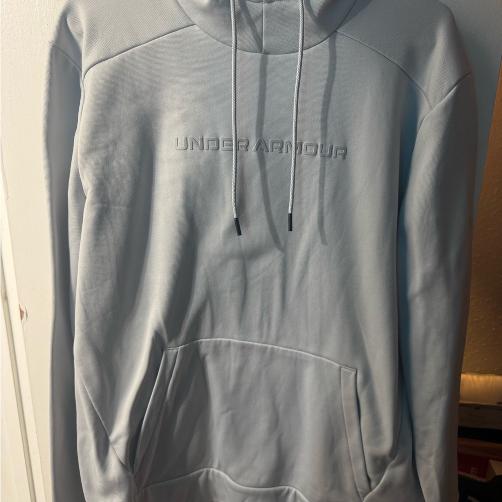 LG Light Gray Pullover Hoodie with Embossed Logo